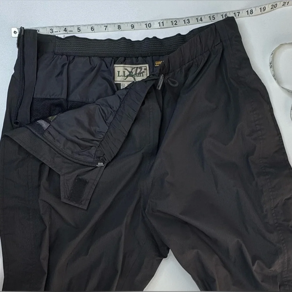 VTG L.L. Bean Gore-Tex Full Size Zip Mesh Lined Shell Pants Mens Large Tall